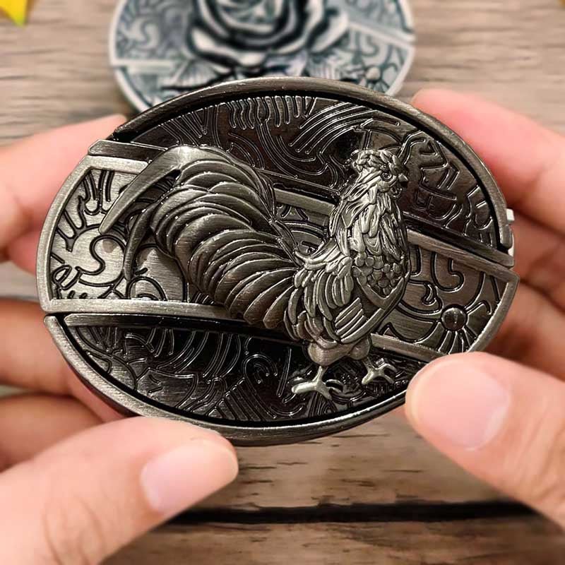 Western Style Silver Cowboy Belt Buckle