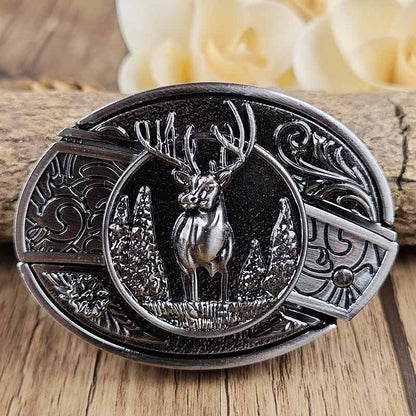 Western Style Silver Cowboy Belt Buckle