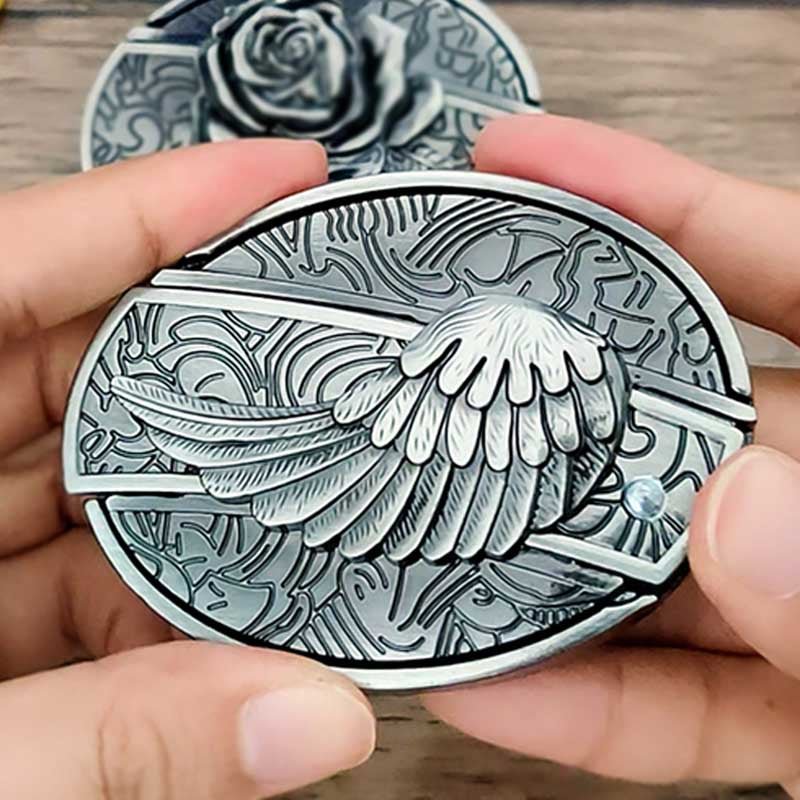 Western Style Silver Cowboy Belt Buckle