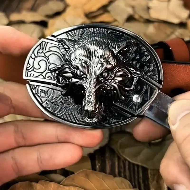 Western Style Silver Cowboy Belt Buckle