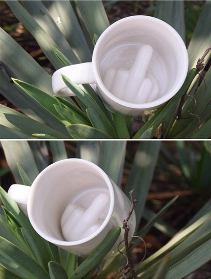 Funny Prankster Middle Finger Coffee Mug