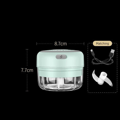 Portable Electric Food Chopper with Stainless Steel Blades