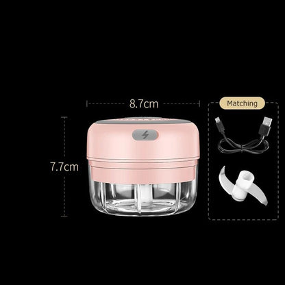 Portable Electric Food Chopper with Stainless Steel Blades
