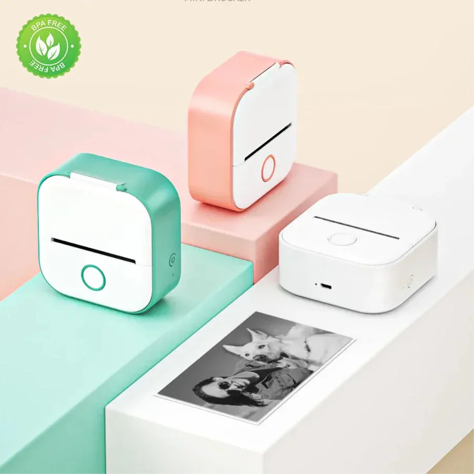 Compact Mobile Photo Printer – Portable Bluetooth Label Printer - Fesara
