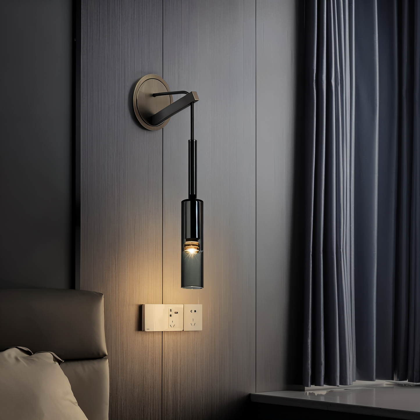 Simple Glass Wall Light Fixture