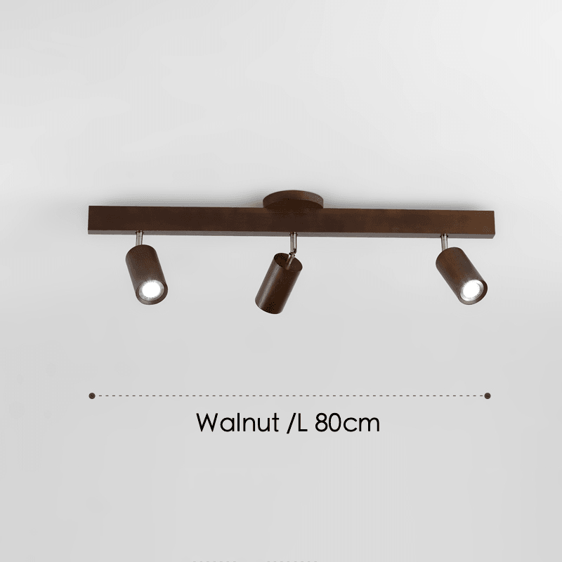 Natural Wood Adjustable Ceiling Light Fixture