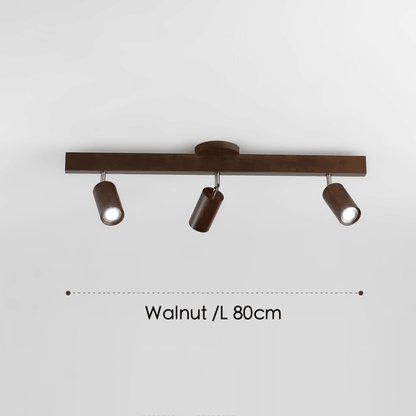 Natural Wood Adjustable Ceiling Light Fixture