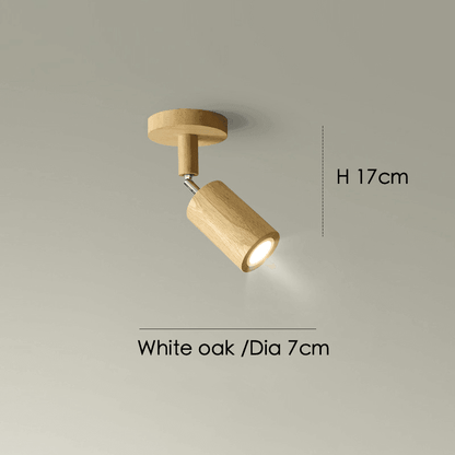 Natural Wood Adjustable Ceiling Light Fixture
