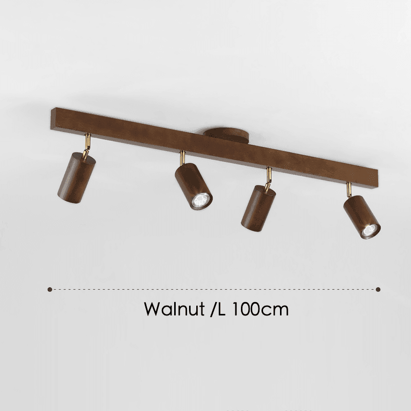 Natural Wood Adjustable Ceiling Light Fixture
