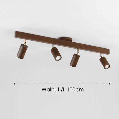 Natural Wood Adjustable Ceiling Light Fixture