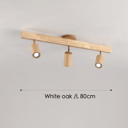 Natural Wood Adjustable Ceiling Light Fixture
