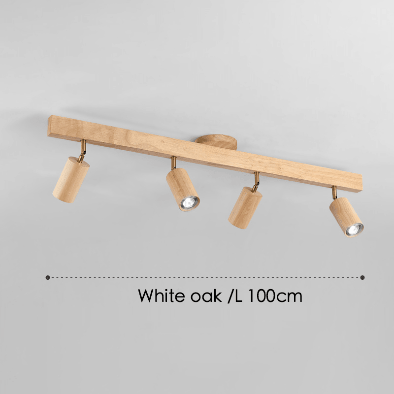 Natural Wood Adjustable Ceiling Light Fixture