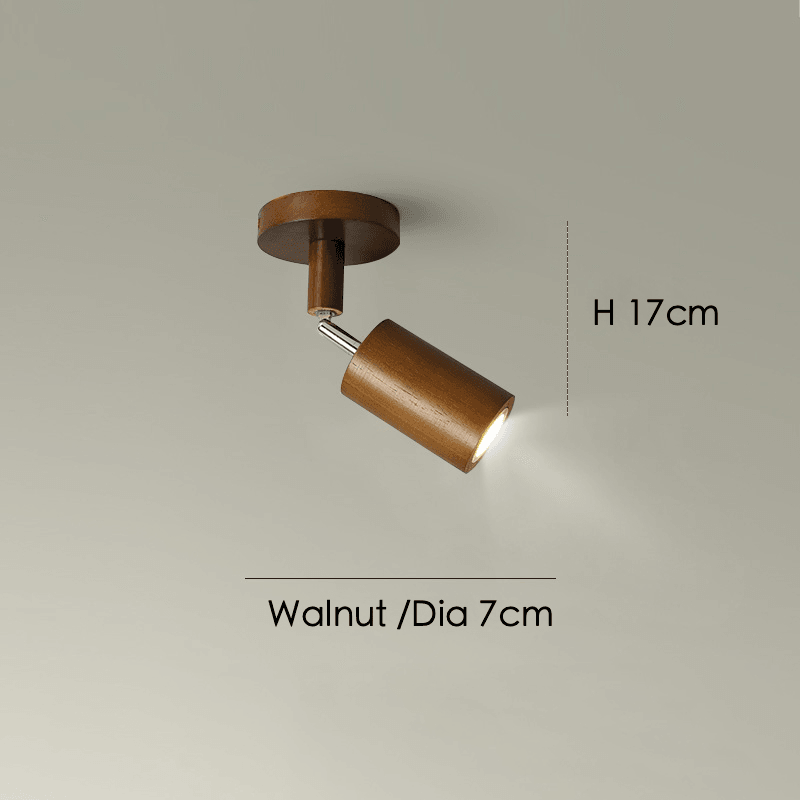 Natural Wood Adjustable Ceiling Light Fixture