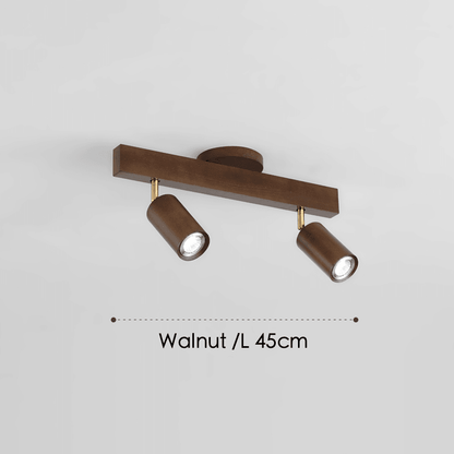 Natural Wood Adjustable Ceiling Light Fixture