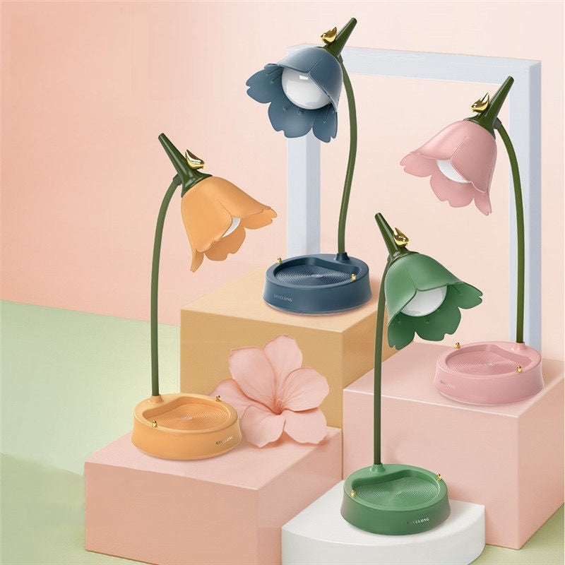 Bright Floral Wireless Table Lamp - Fesara