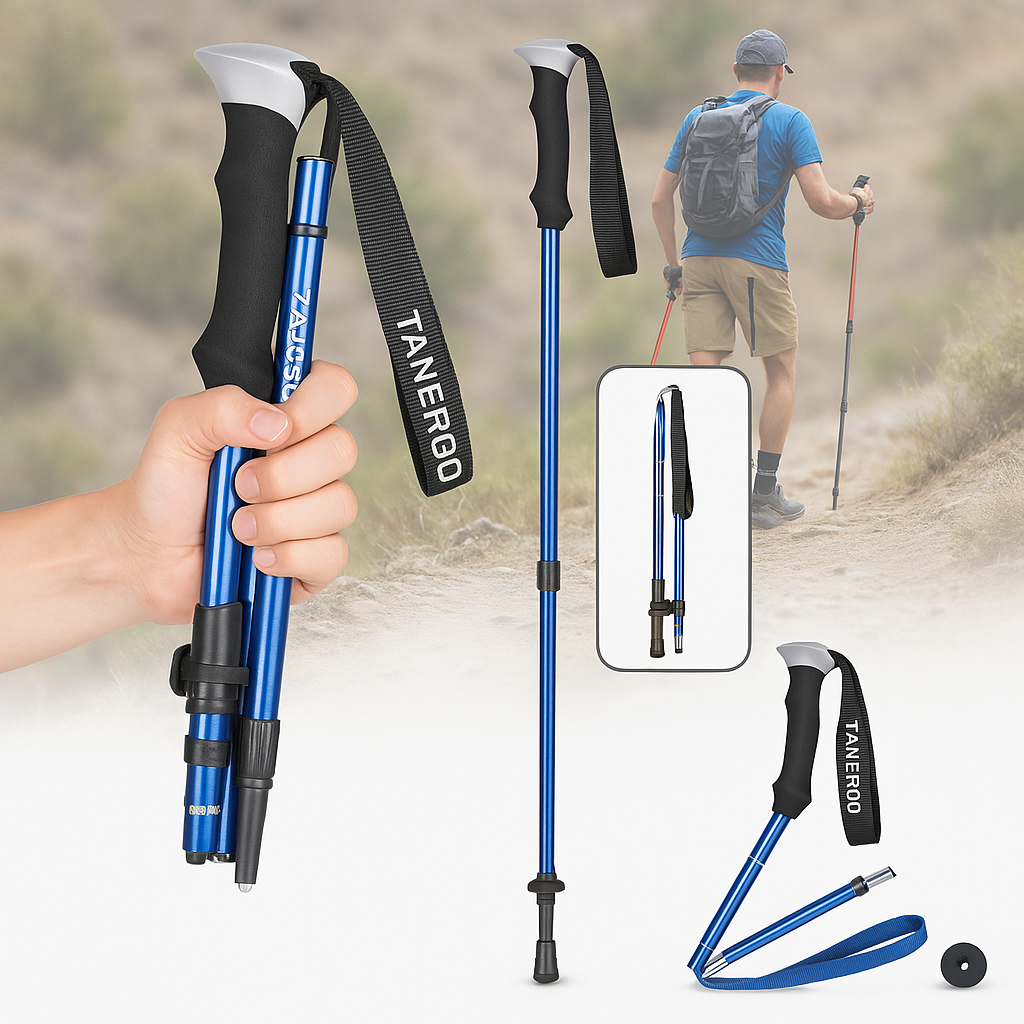 Portable Trekking Poles and Collapsible Hike Sticks