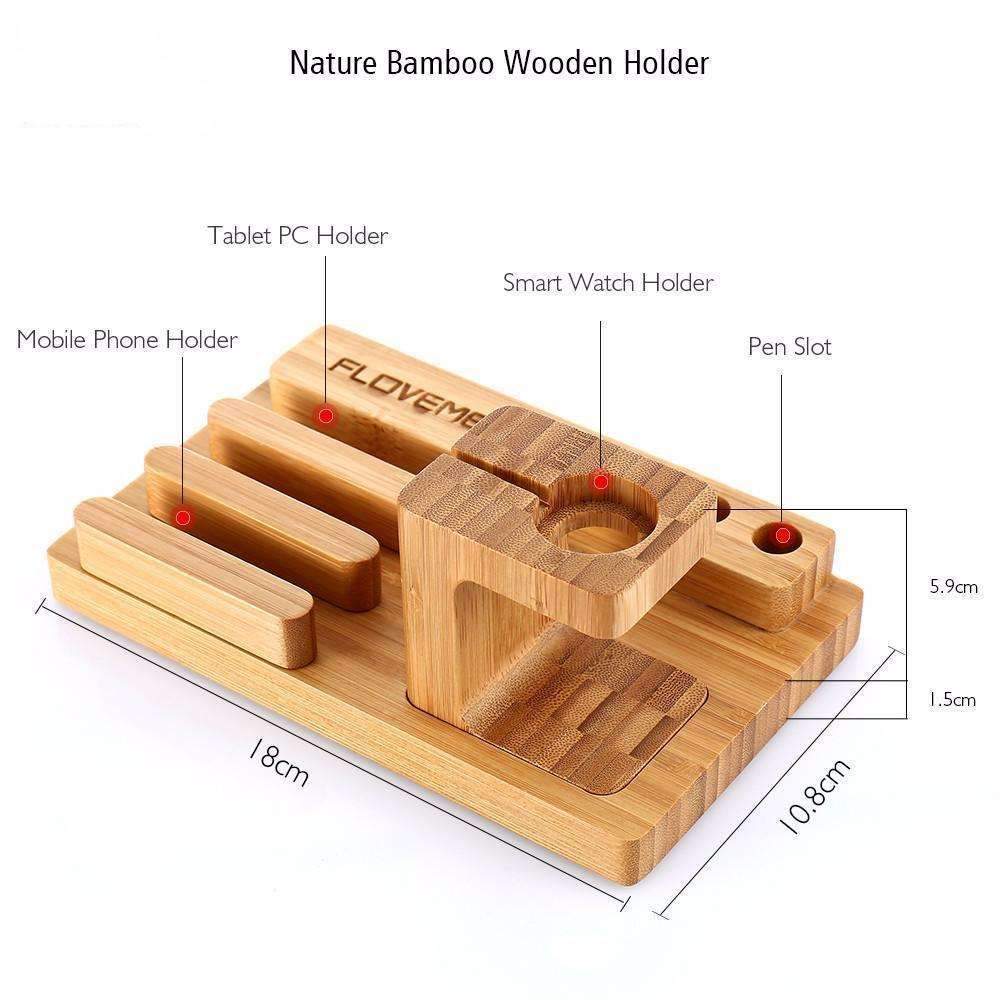 Eco Friendly Bamboo Phone Charging Station