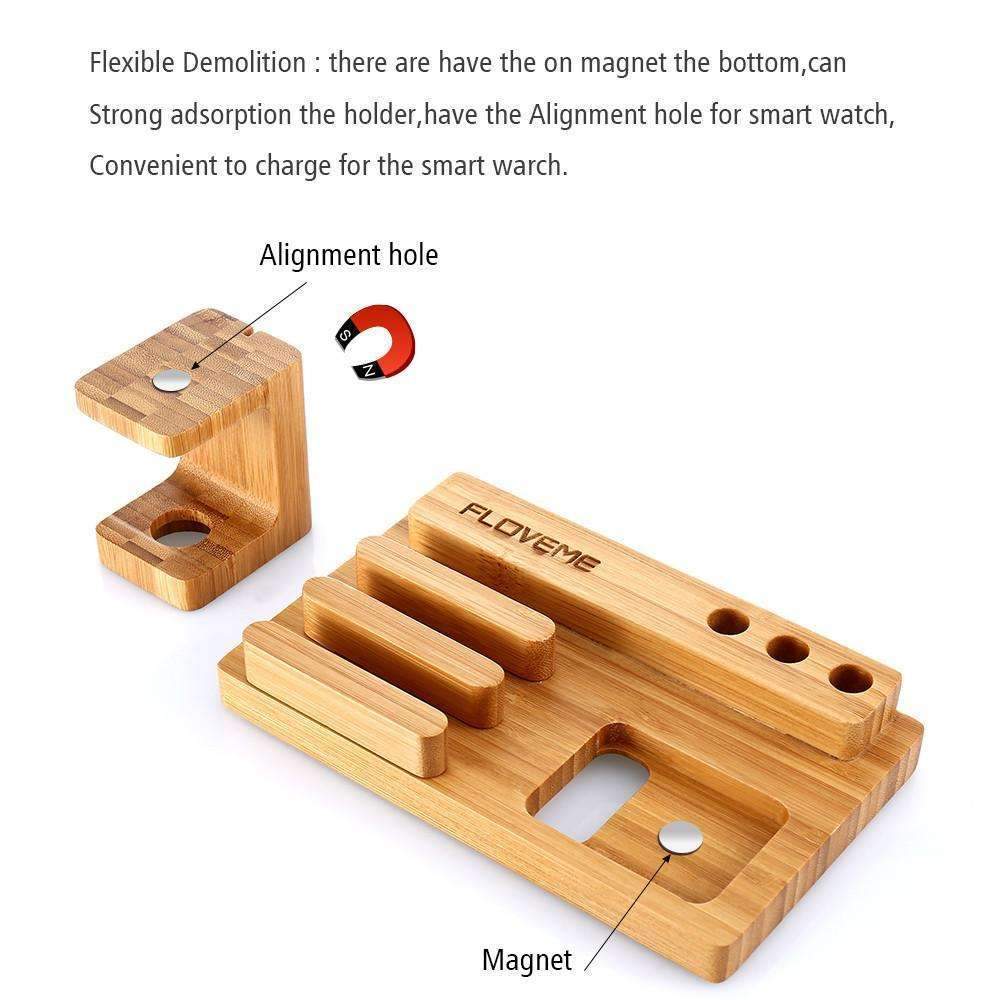 Eco Friendly Bamboo Phone Charging Station