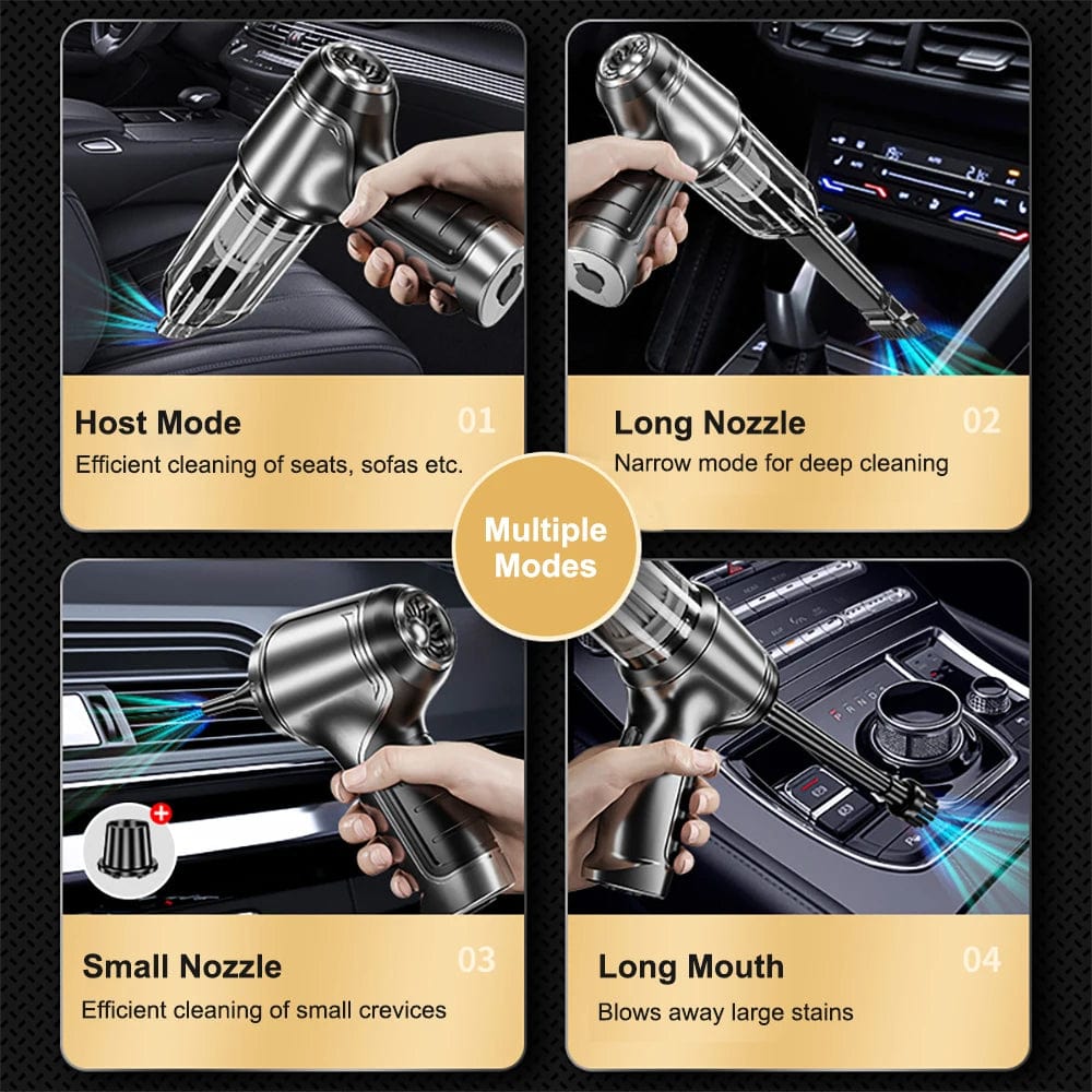 Portable Car Vacuum Cleaner Compact Auto Detailing Kit