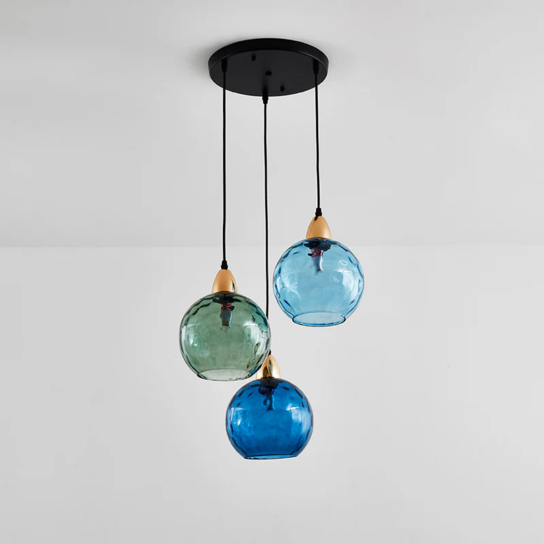 Stylish 3 Light Pendant Lamp - Chrome Cascade