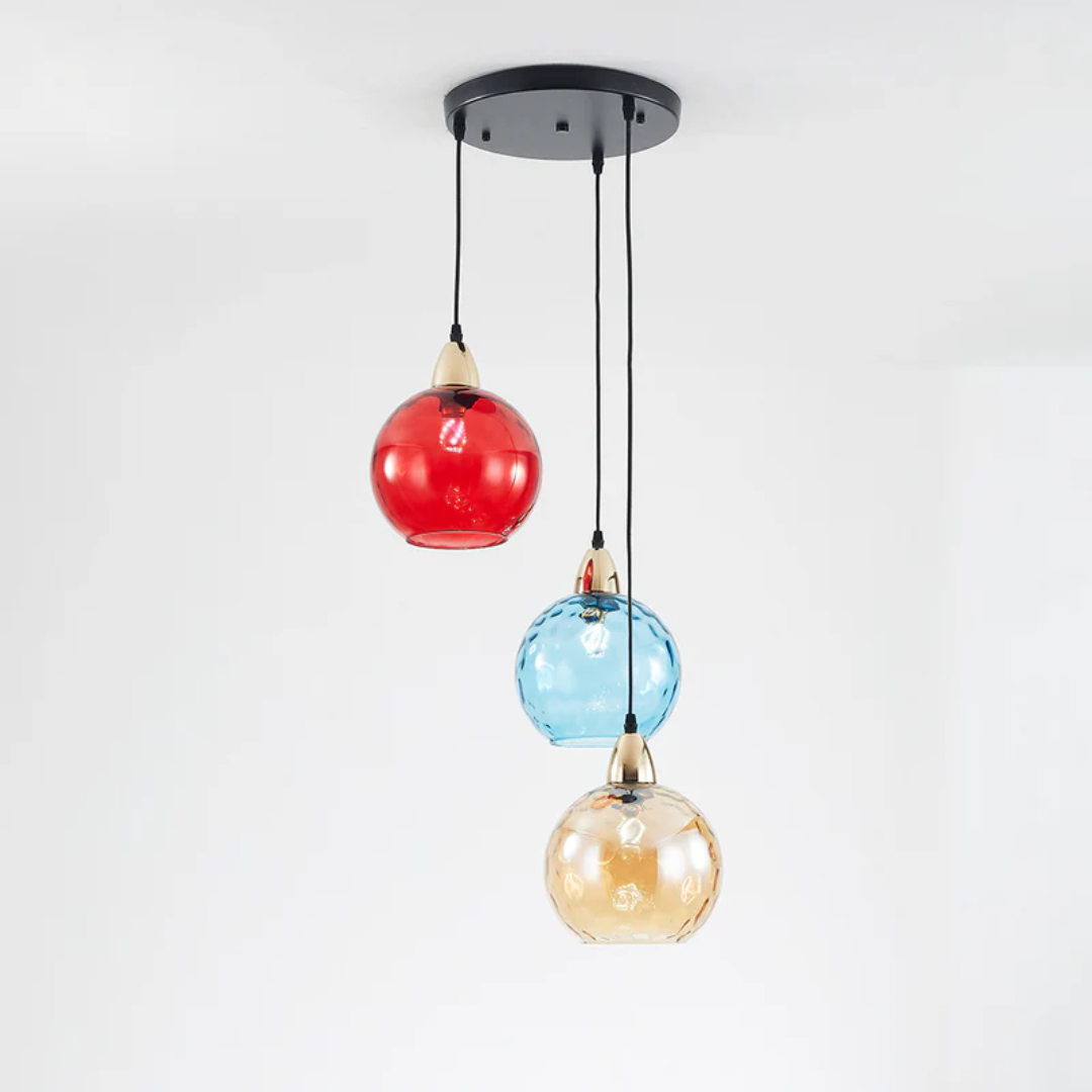 Stylish 3 Light Pendant Lamp - Chrome Cascade