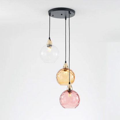 Stylish 3 Light Pendant Lamp - Chrome Cascade