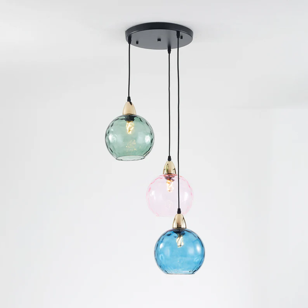 Stylish 3 Light Pendant Lamp - Chrome Cascade
