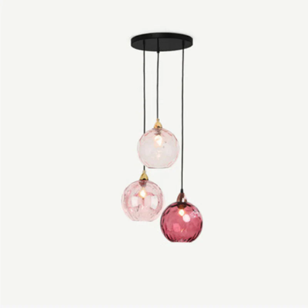 Stylish 3 Light Pendant Lamp - Chrome Cascade - Fesara