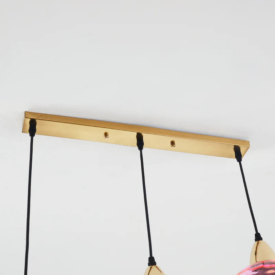 Stylish 3 Light Pendant Lamp - Chrome Cascade