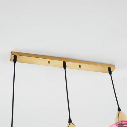 Stylish 3 Light Pendant Lamp - Chrome Cascade