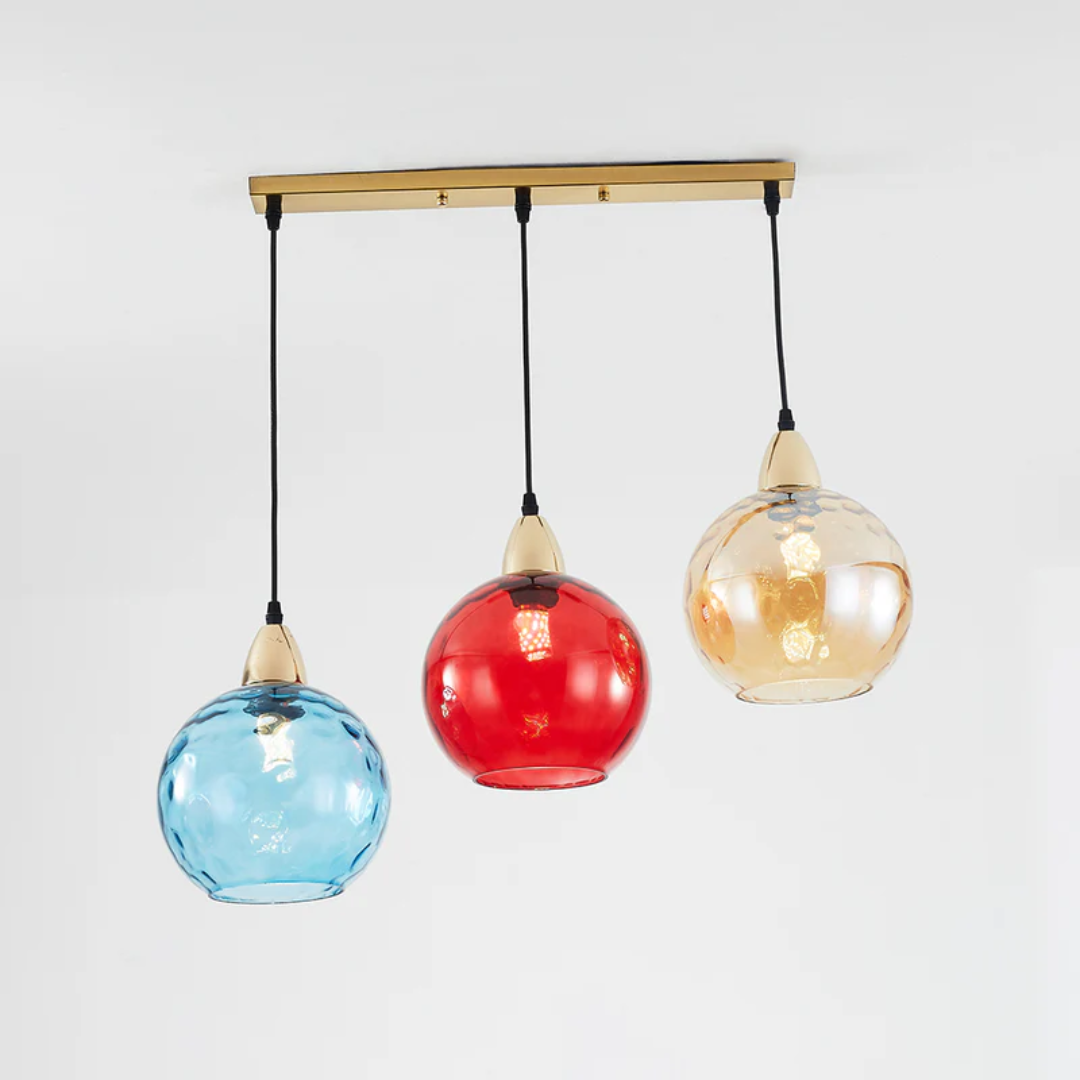 Stylish 3 Light Pendant Lamp - Chrome Cascade