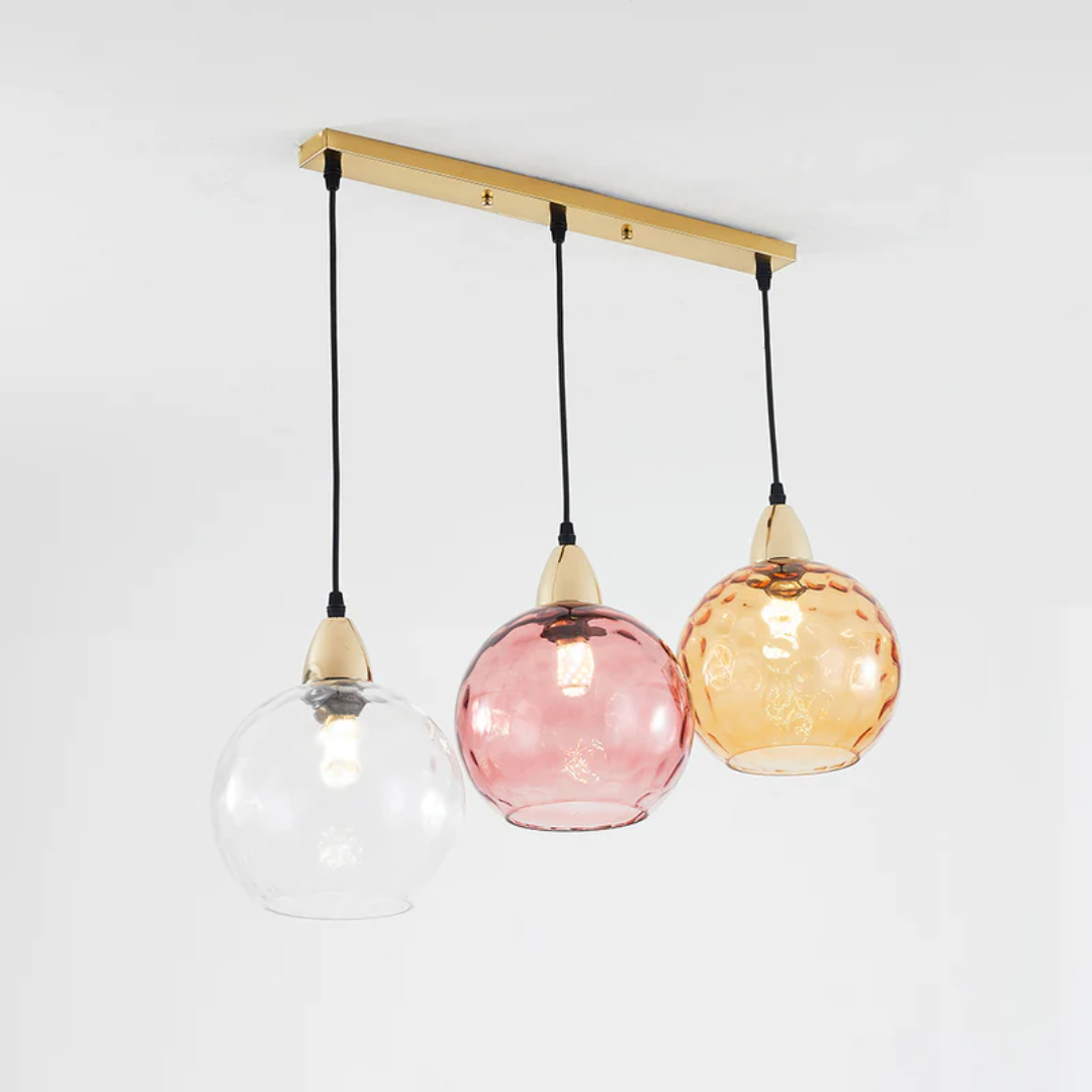 Stylish 3 Light Pendant Lamp - Chrome Cascade