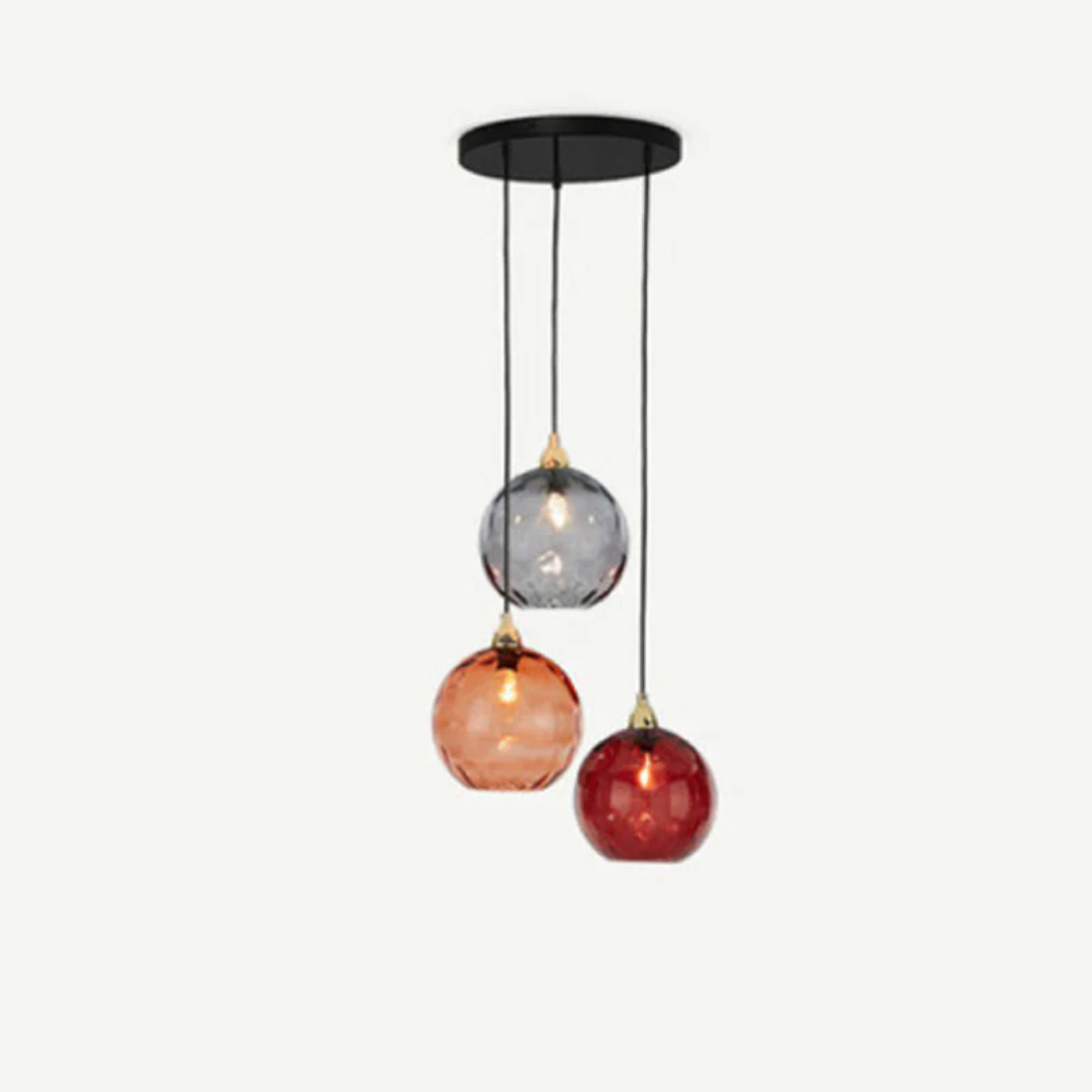 Stylish 3 Light Pendant Lamp - Chrome Cascade