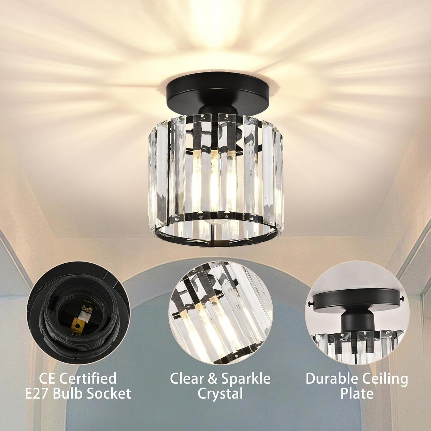 Luxurious Crystal Drop Ceiling Lamp
