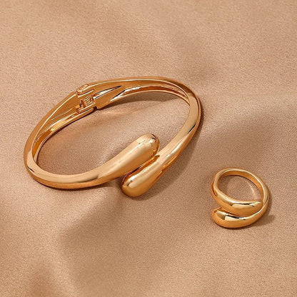 Elegant Wrap Choker Jewelry Set Necklace Bracelet Ring