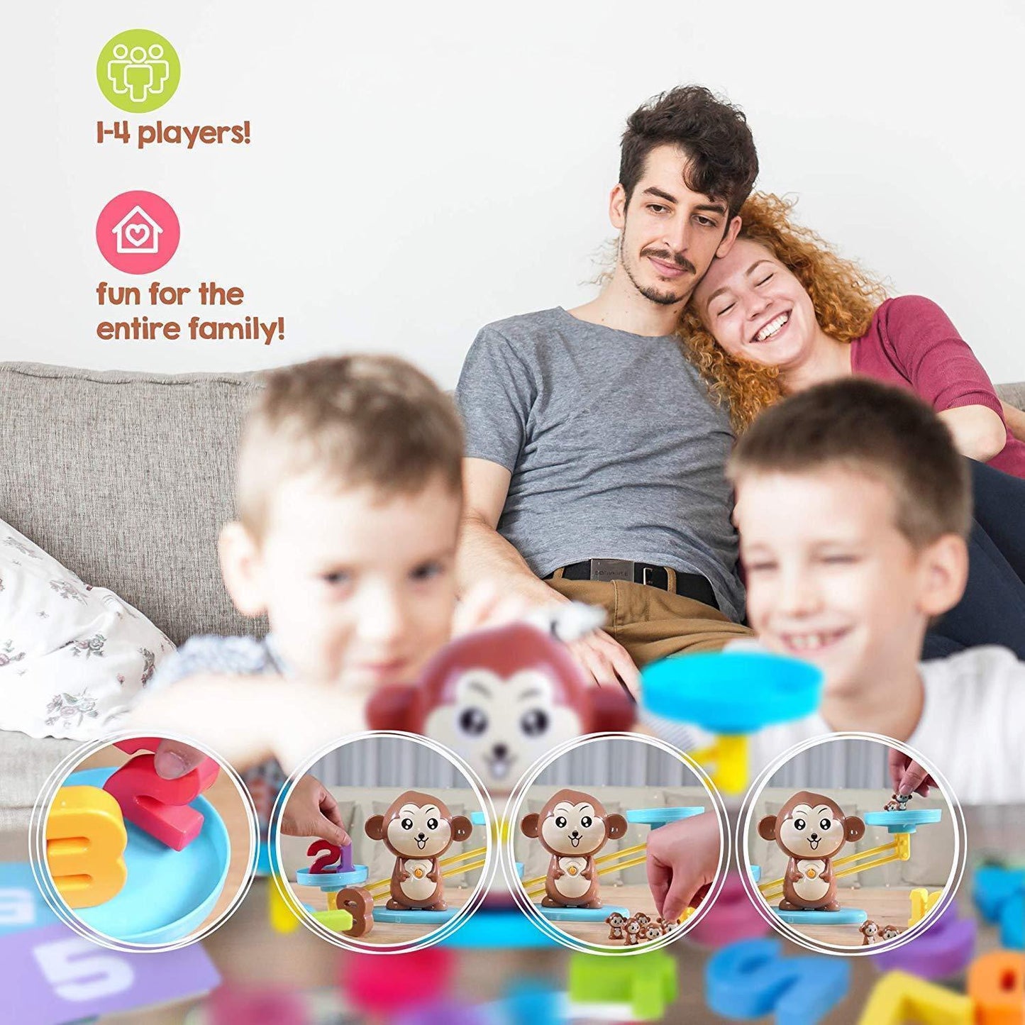 Fun Monkey Math Balance Puzzle