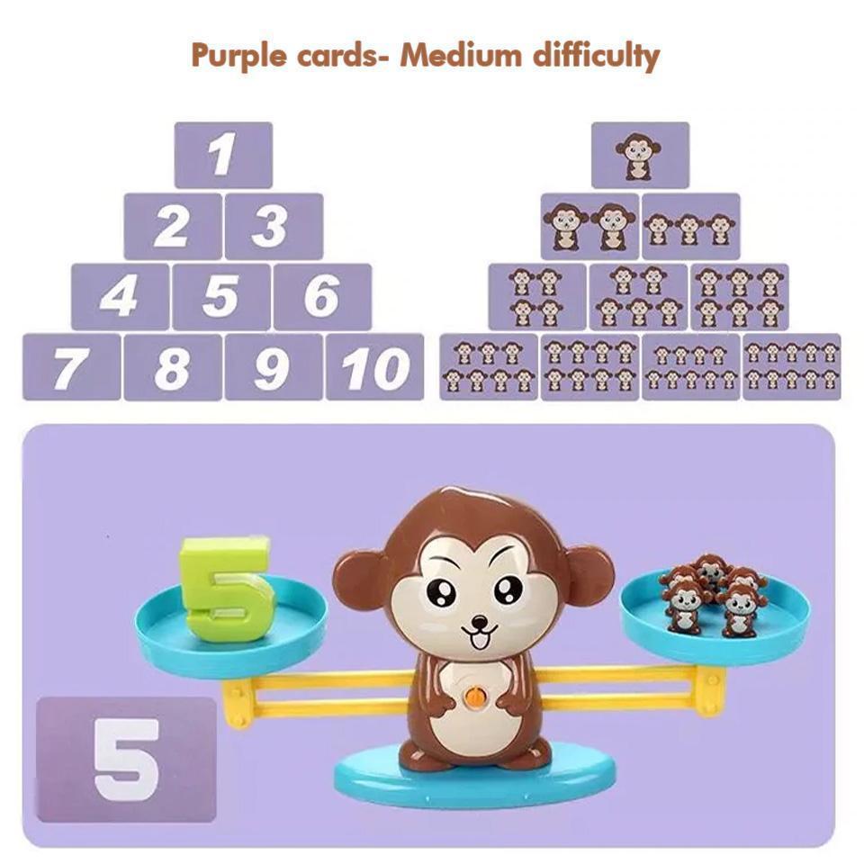 Fun Monkey Math Balance Puzzle