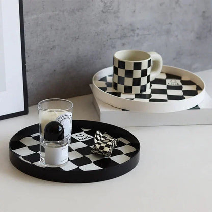 Black and White Chess Board Storage Box