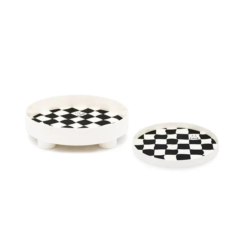 Black and White Chess Board Storage Box