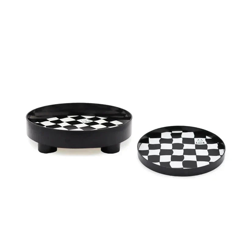 Black and White Chess Board Storage Box