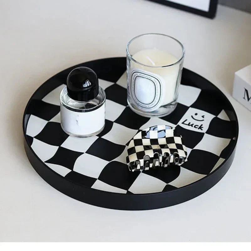 Black and White Chess Board Storage Box