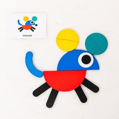 Fun Wooden Shape Puzzle for Kids