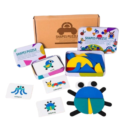 Fun Wooden Shape Puzzle for Kids - Fesara
