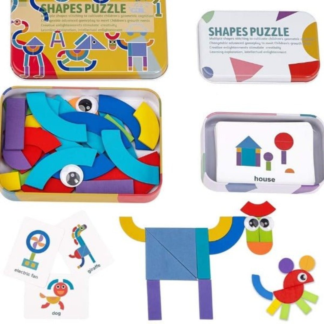 Fun Wooden Shape Puzzle for Kids