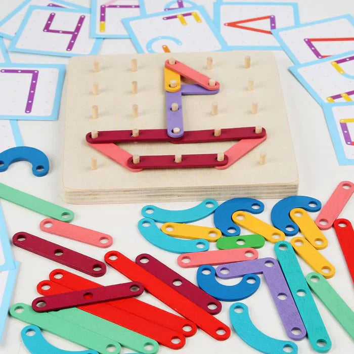 Colorful Wooden Jigsaw Puzzle Board
