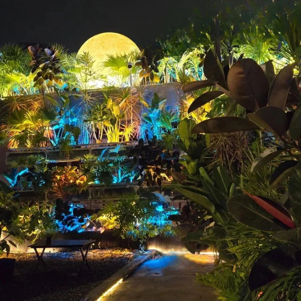 Solar Powered Outdoor Moon Lamp