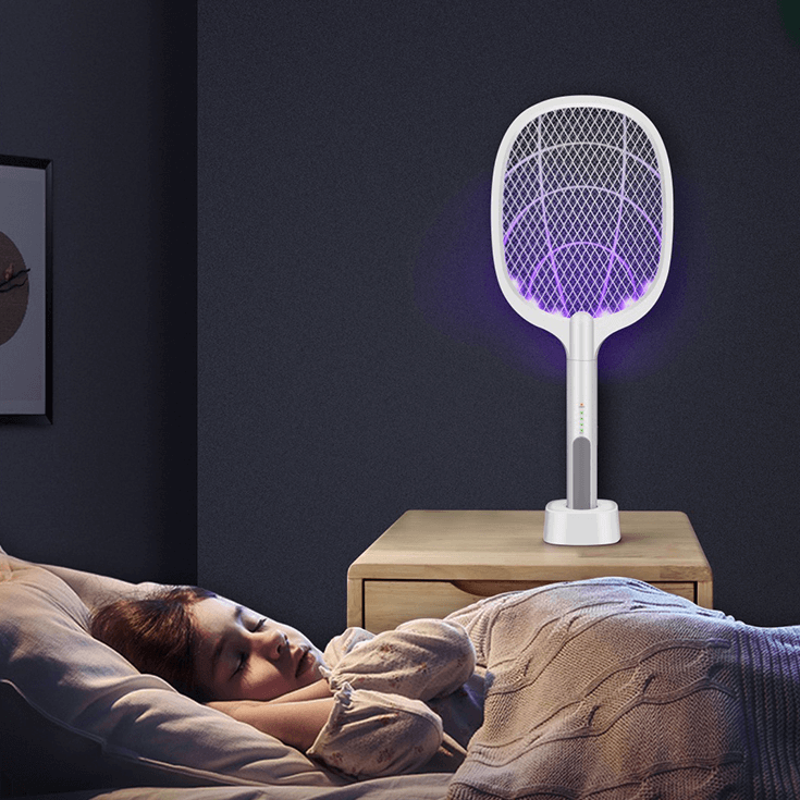 Rechargeable Mosquito Zapper Racket with LED Light