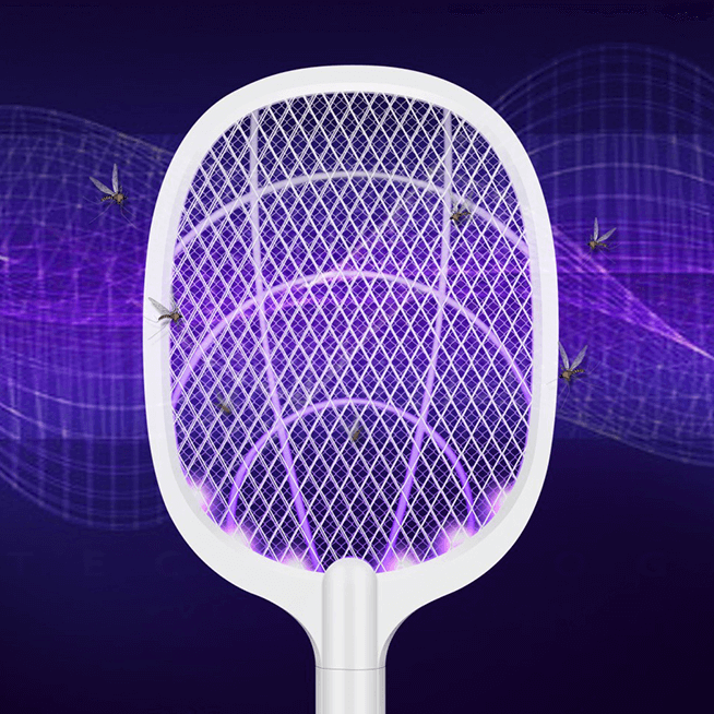 Rechargeable Mosquito Zapper Racket with LED Light
