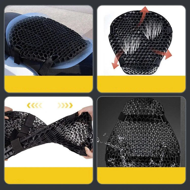 Comfortable Gel Motorcycle Seat Pad with Shock Absorption