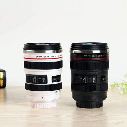 Travel Camera Lens Shaped Coffee Mug Stainless Steel